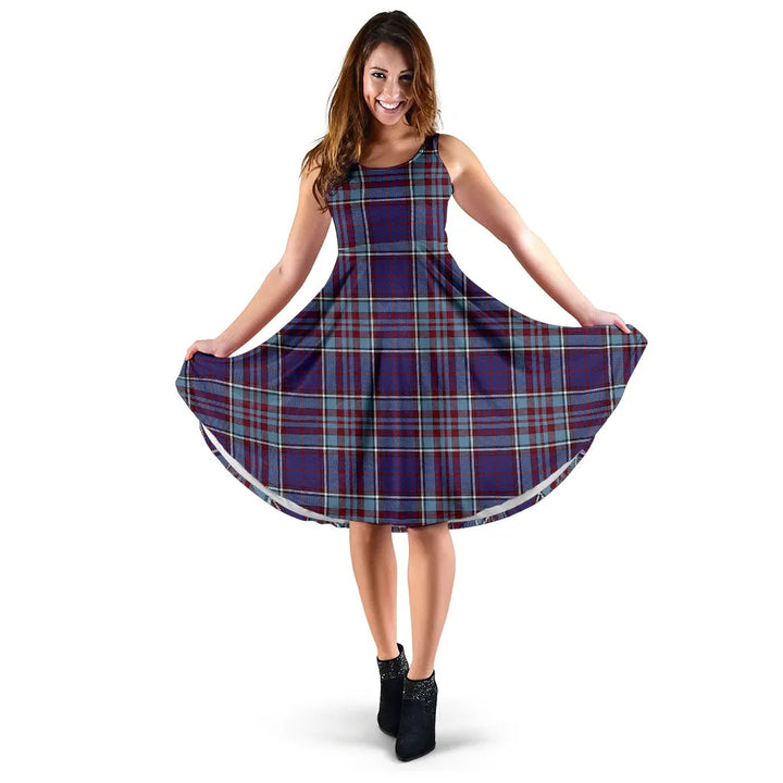Scottish Rcaf Clan Tartan Women Midi Dress