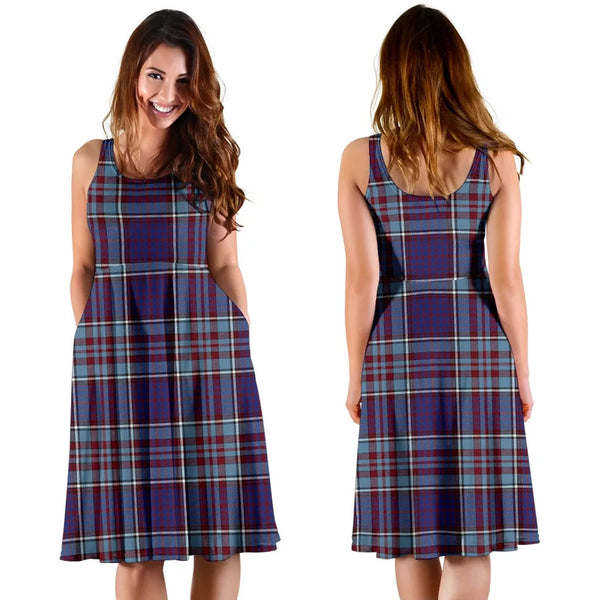 Scottish Rcaf Clan Tartan Women Midi Dress