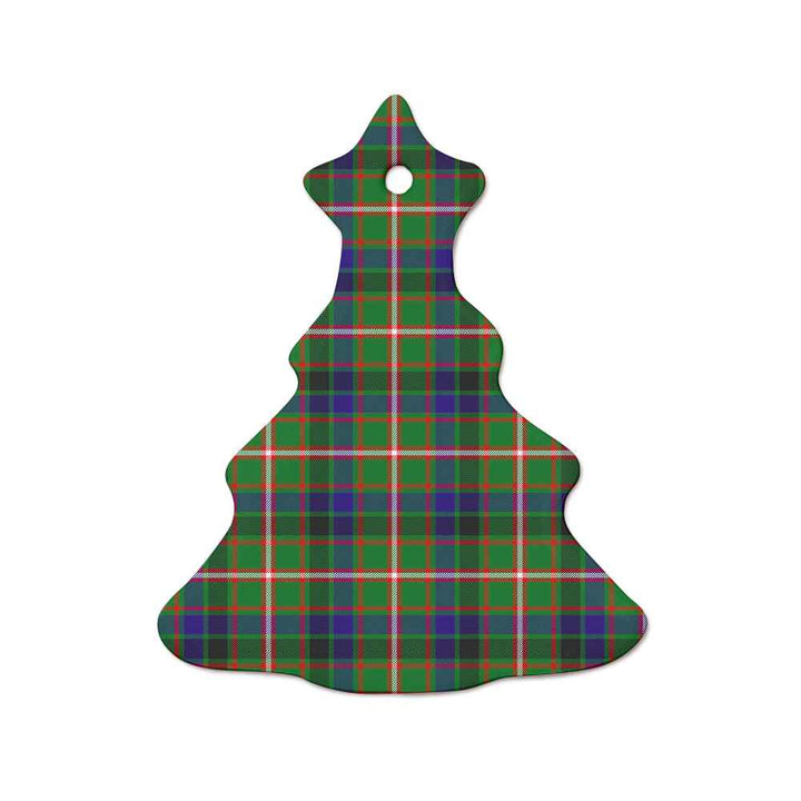 Scottish Reid Green Clan Tartan Ceramic Ornament  Tree Shape Tartan Plaid