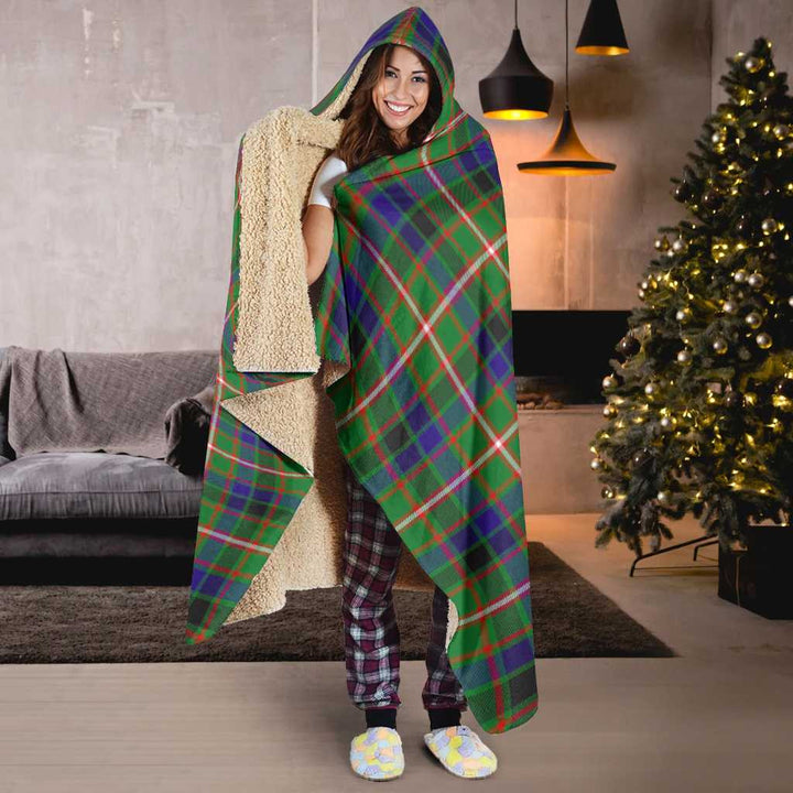 Scottish Reid Green Clan Tartan Hooded Blanket Tartan Plaid 6