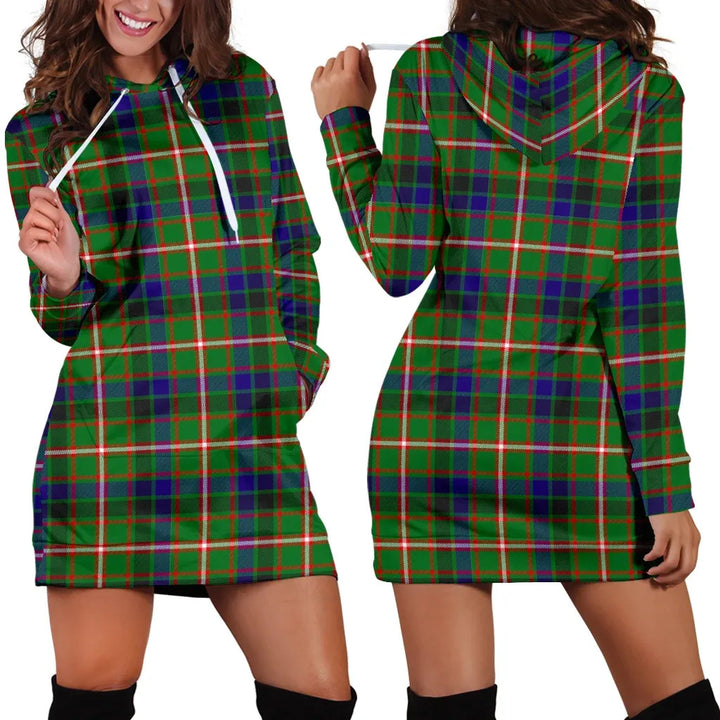 Scottish Reid Green Clan Tartan Hoodie Dress