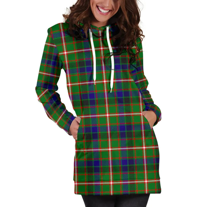 Scottish Reid Green Clan Tartan Hoodie Dress