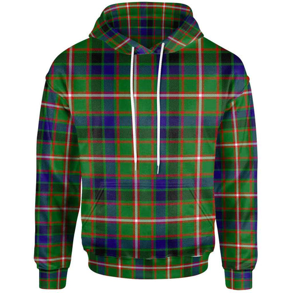 Scottish Reid Green Clan Tartan Hoodie Front Side Tartan Plaid