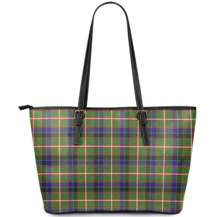 Scottish Reid Green Clan Tartan Leather Tote Tartan Plaid