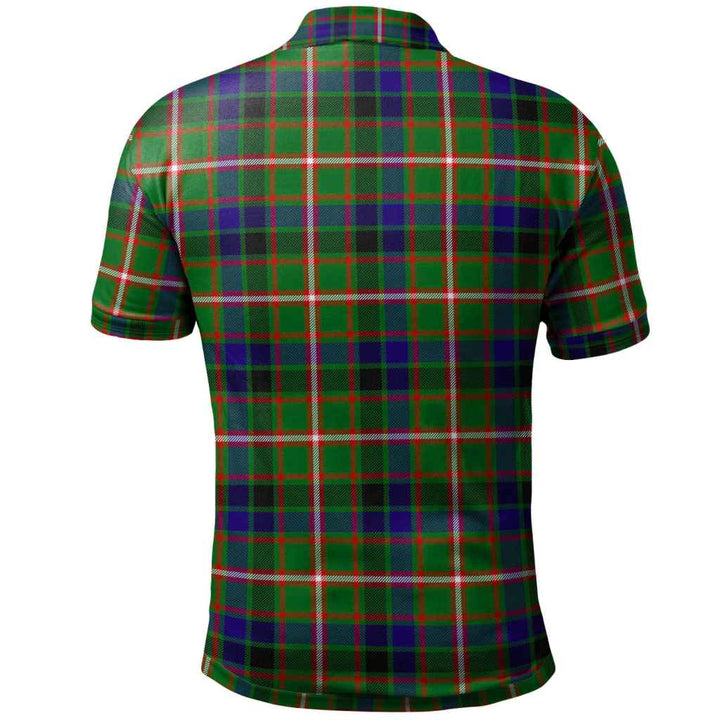 Scottish Reid Green Clan Tartan Polo Shirt Back Side Tartan Plaid