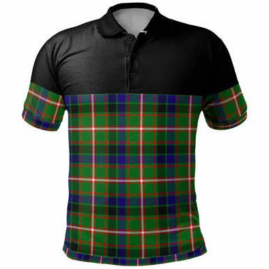 Scottish Reid Green Clan Tartan Polo Shirt - Horizontal Style Front Side Tartan Plaid