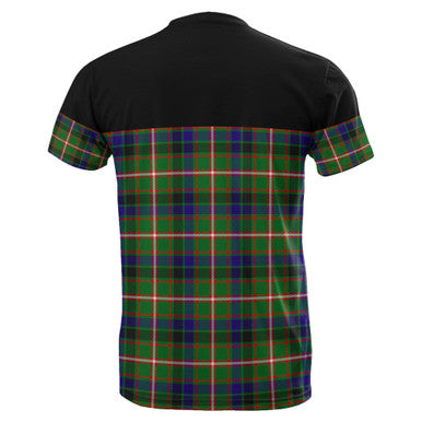 Scottish Reid Green Clan Tartan T-Shirt Horizontal Style Back Side Tartan Plaid