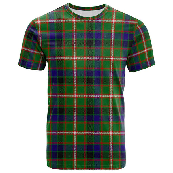 Scottish Reid Green Clan Tartan T-Shirt Front Side Tartan Plaid
