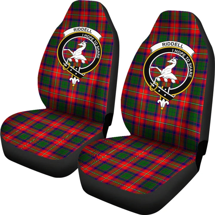 Scottish Riddel Clan Crest Tartan Car Seat Covers 1