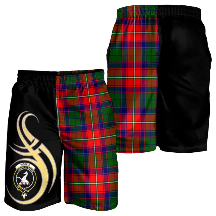 Scottish Riddell Clan Crest Tartan Believe in Me Men's Shorts