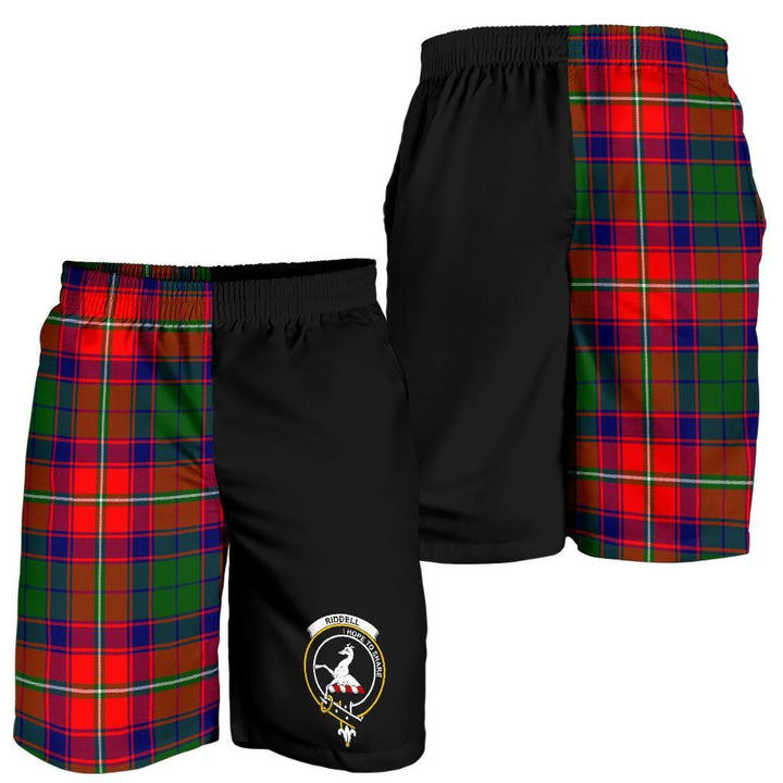 Scottish Riddell Clan Crest Tartan Half of Me Men's Shorts