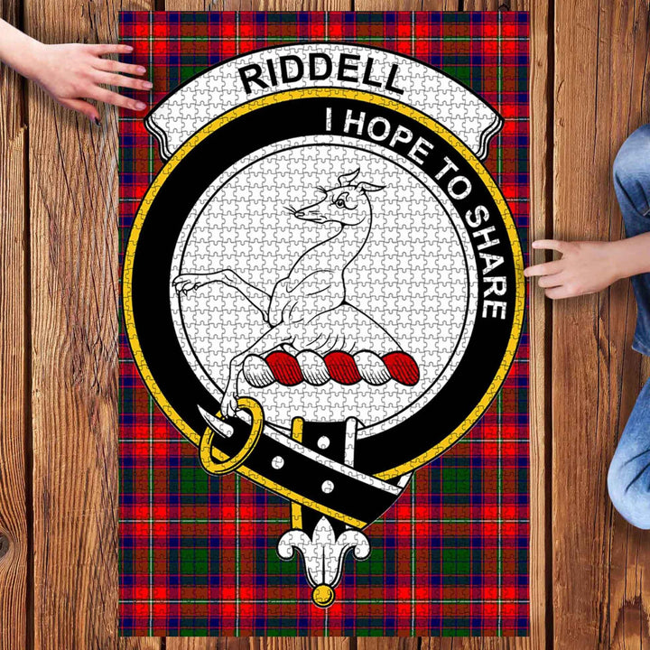 Scottish Riddell Clan Crest Tartan Jigsaw Puzzle 3