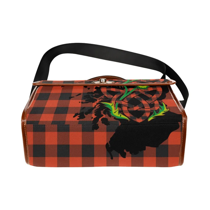 Scottish Rob Roy MacGregor Ancient Clan Tartan Waterproof Canvas Bag With Thistle Tartan Plaid 5