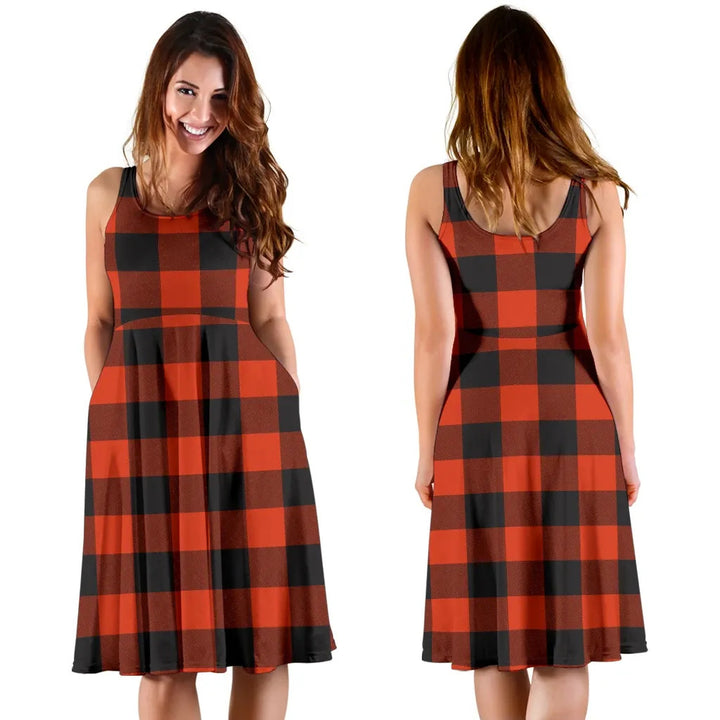 Scottish Rob Roy MacGregor Ancient Clan Tartan Women Midi Dress