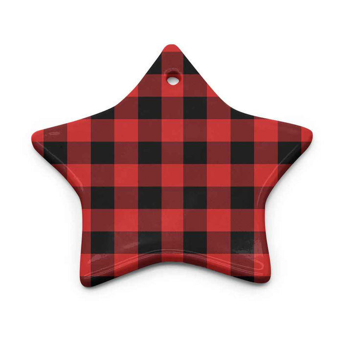 Scottish Rob Roy MacGregor Modern Clan Tartan Ceramic Ornament Star Shape Tartan Plaid