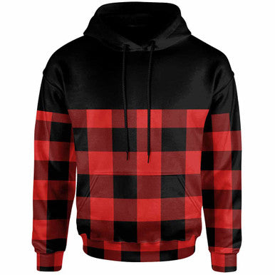 Scottish Rob Roy MacGregor Modern Clan Tartan Hoodie - Horizontal Style Front Side Tartan Plaid