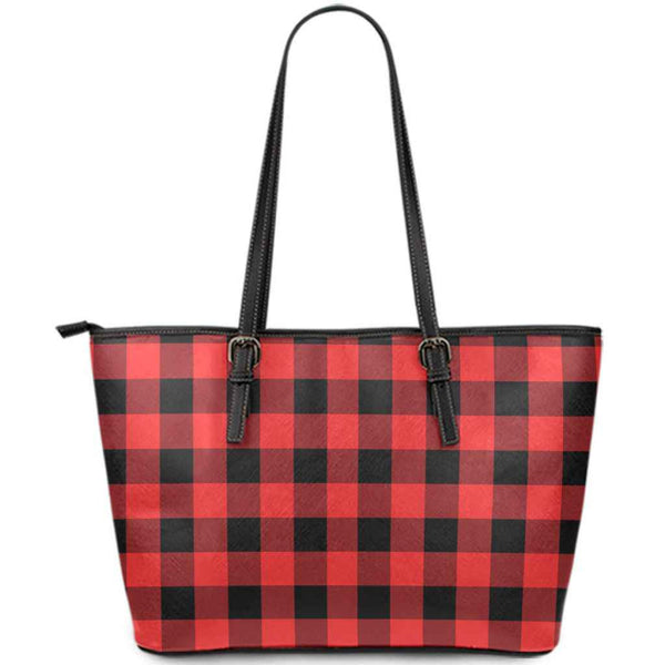 Scottish Rob Roy MacGregor Modern Clan Tartan Leather Tote Tartan Plaid
