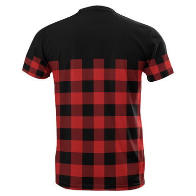 Scottish Rob Roy MacGregor Modern Clan Tartan T-Shirt Horizontal Style Back Side Tartan Plaid
