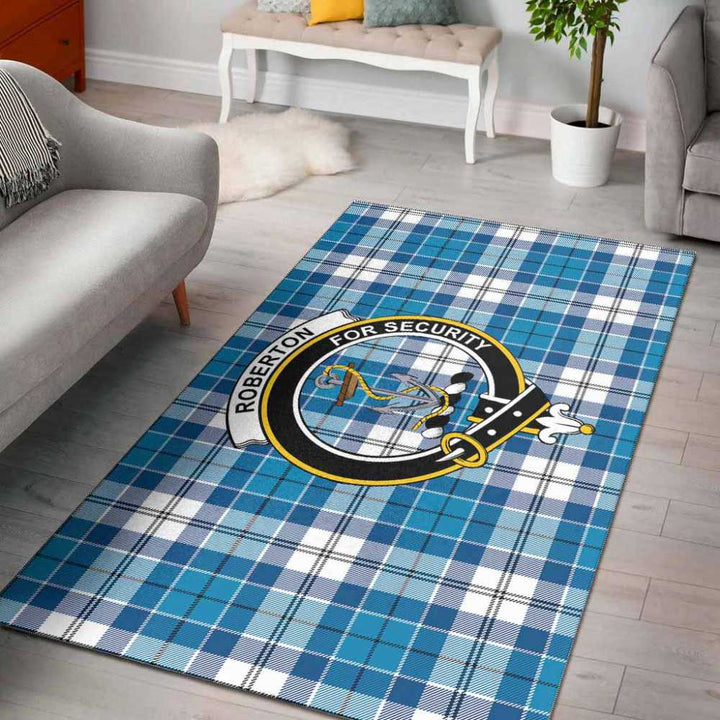 Scottish Roberton Clan Crest Tartan Area Rug Tartan Plaid 1