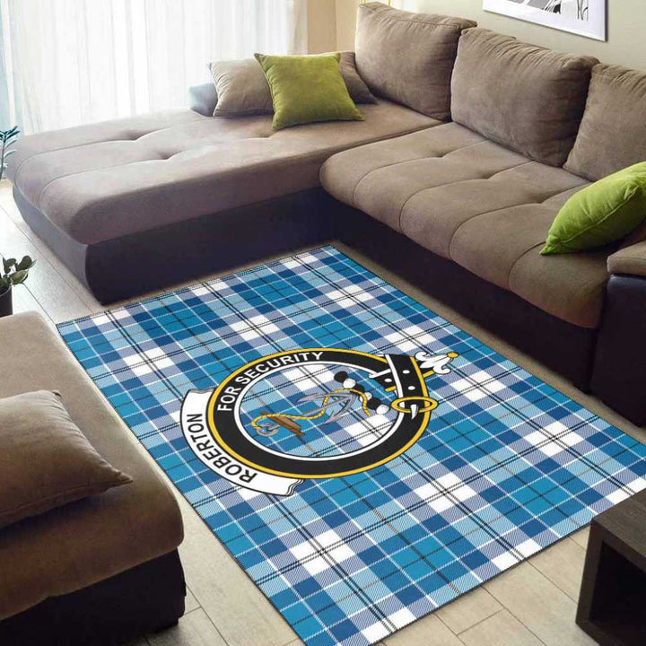Scottish Roberton Clan Crest Tartan Area Rug Tartan Plaid 2