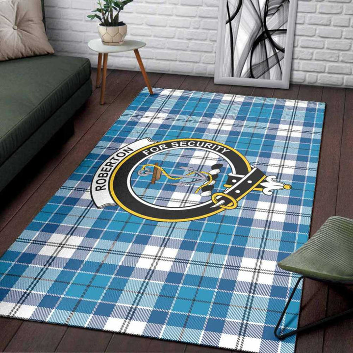 Scottish Roberton Clan Crest Tartan Area Rug Tartan Plaid 3