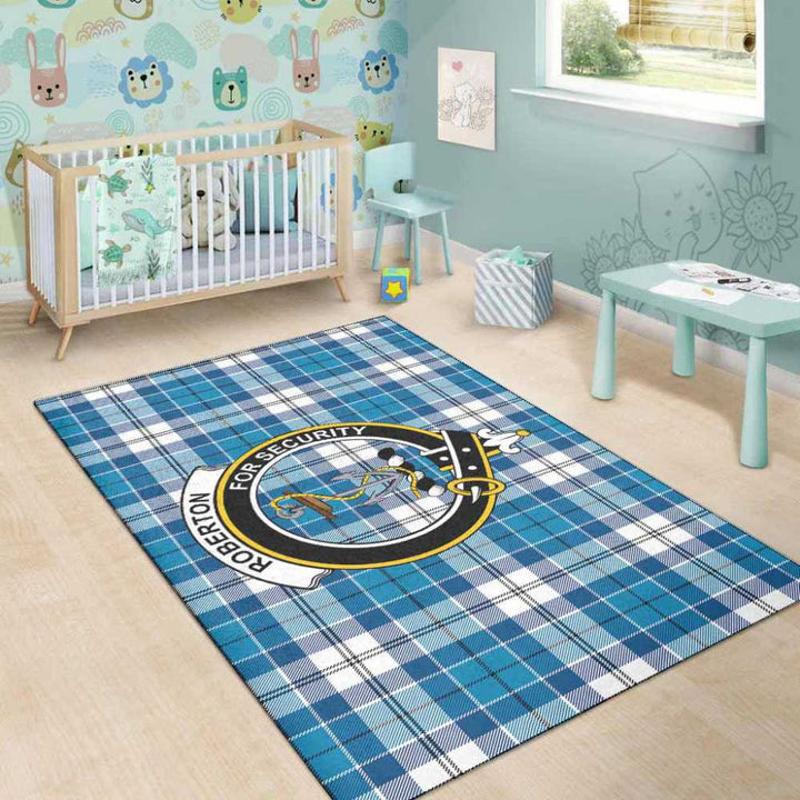 Scottish Roberton Clan Crest Tartan Area Rug Tartan Plaid 5