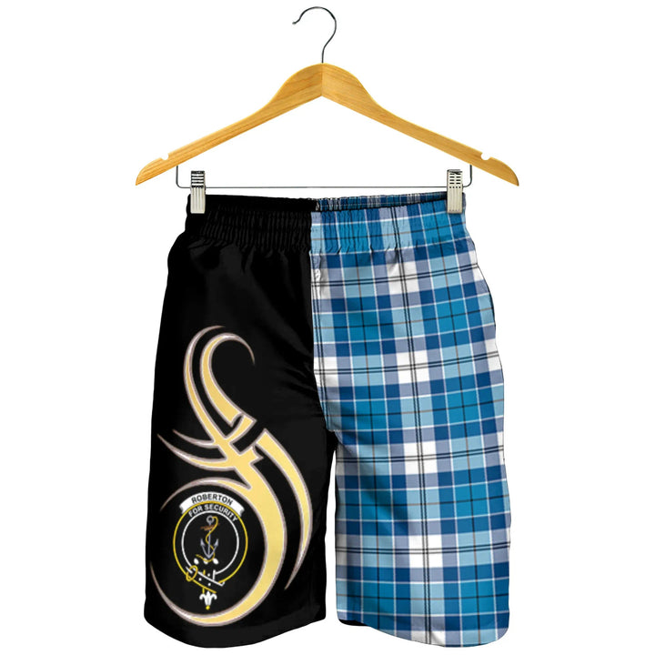 Scottish Roberton Clan Crest Tartan Believe in Me Men's Shorts