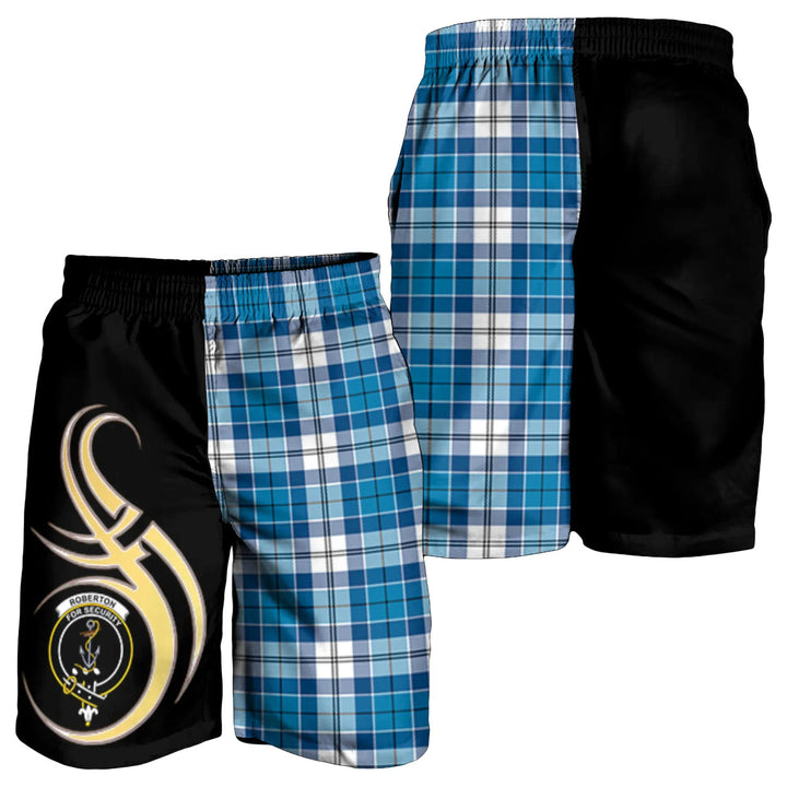 Scottish Roberton Clan Crest Tartan Believe in Me Men's Shorts
