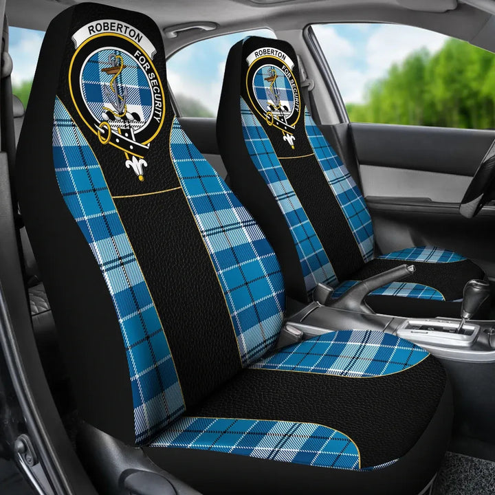 Scottish Roberton Clan Crest Tartan Car Seat Covers - Special Style 3