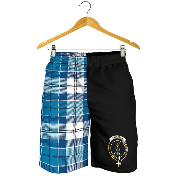 Scottish Roberton Clan Crest Tartan Half of Me Men's Shorts