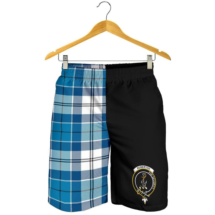 Scottish Roberton Clan Crest Tartan Half of Me Men's Shorts
