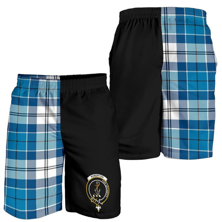 Scottish Roberton Clan Crest Tartan Half of Me Men's Shorts