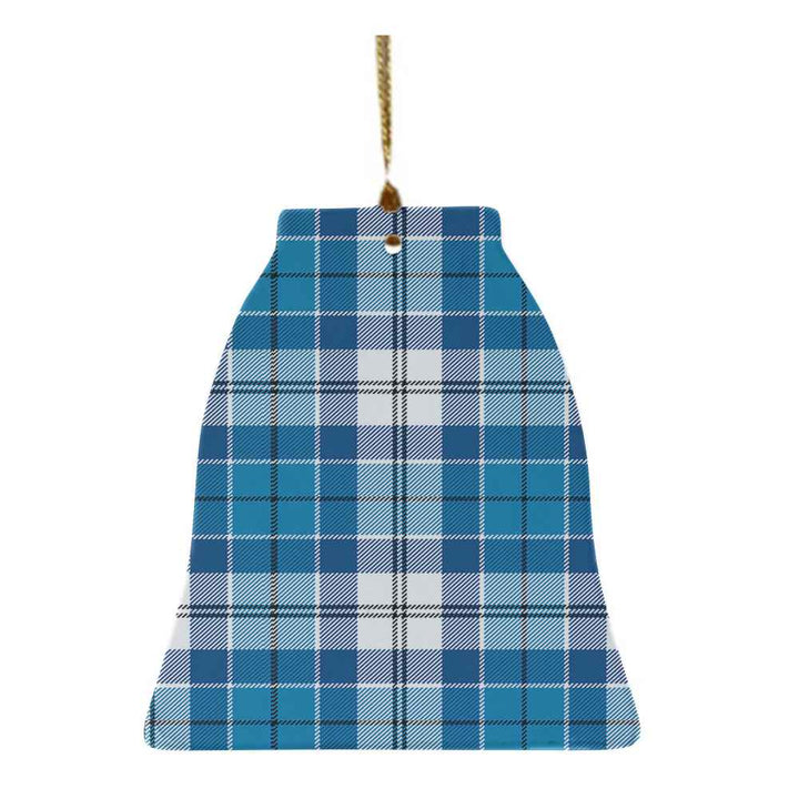 Scottish Roberton Clan Tartan Ceramic Ornament Bell Shape Tartan Plaid