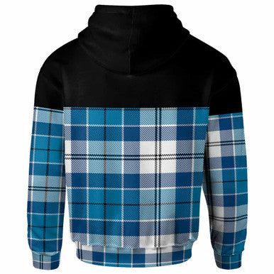 Scottish Roberton Clan Tartan Hoodie - Horizontal Style Back Side Tartan Plaid
