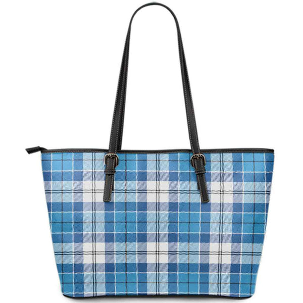 Scottish Roberton Clan Tartan Leather Tote Tartan Plaid