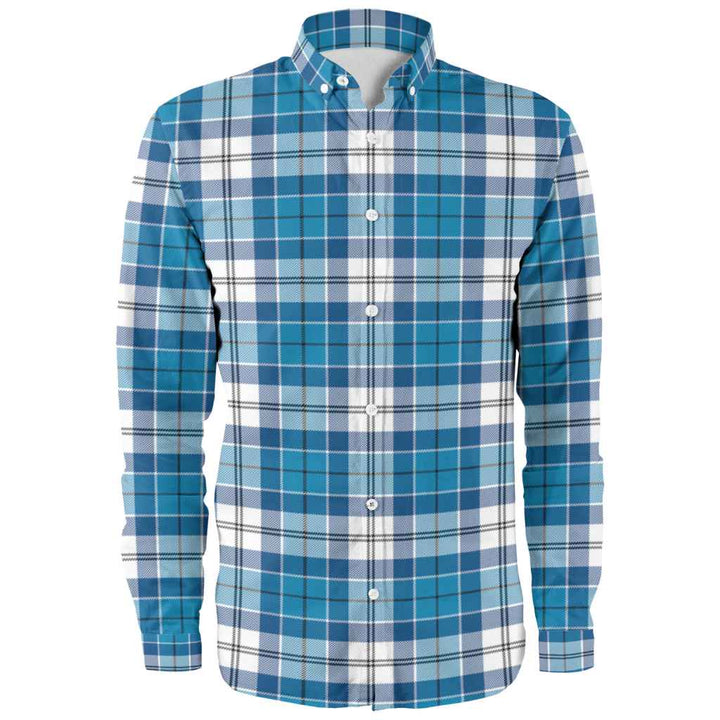 Scottish Roberton Clan Tartan Long Sleeve Shirt Front Side Tartan Plaid