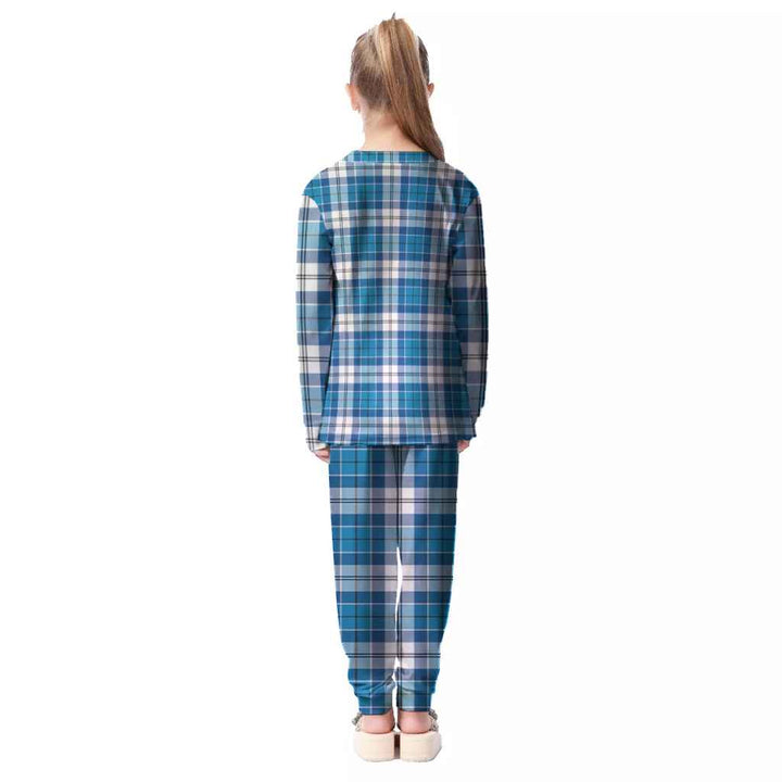 Scottish Roberton Clan Tartan Pajama Set Kid Back Side Tartan Plaid