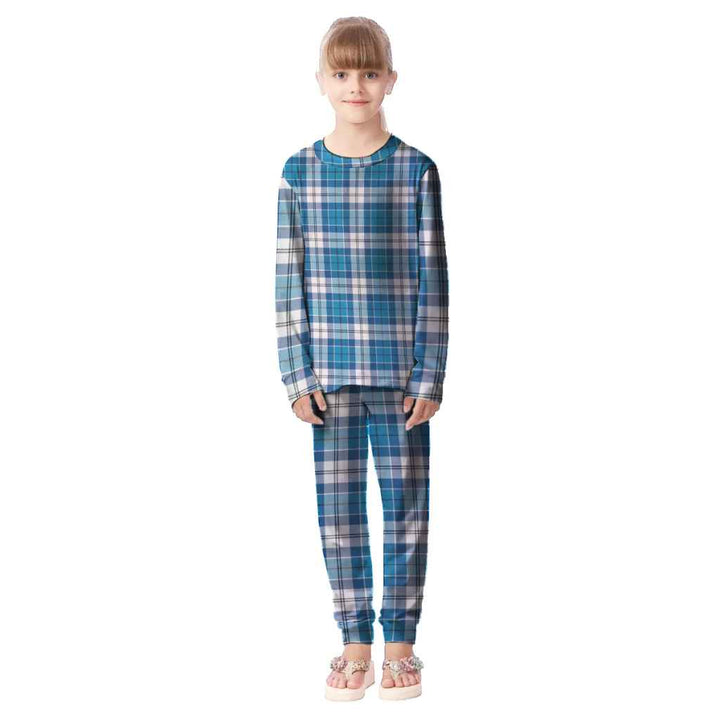 Scottish Roberton Clan Tartan Pajama Set Kid Front Side Tartan Plaid