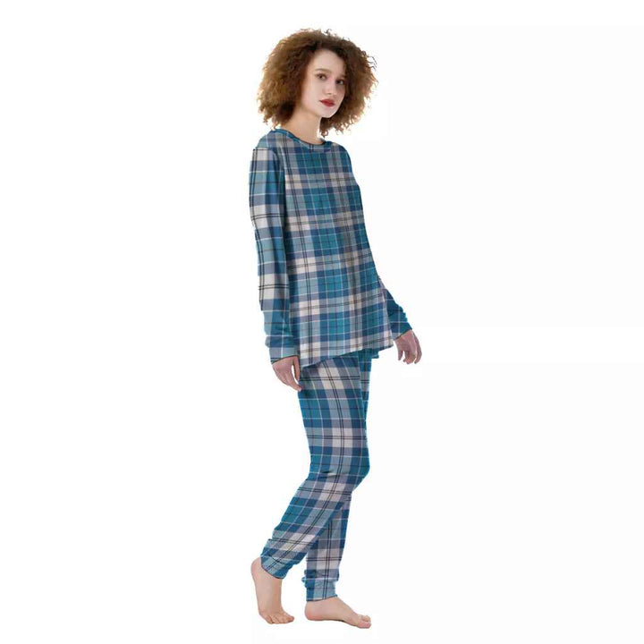 Scottish Roberton Clan Tartan Pajama Set Women Front Side Tartan Plaid