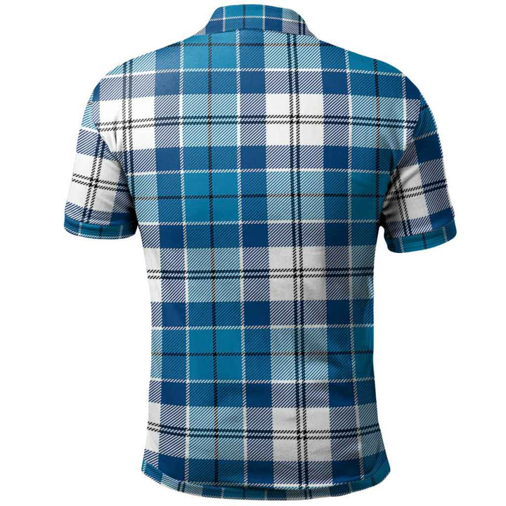 Scottish Roberton Clan Tartan Polo Shirt Back Side Tartan Plaid