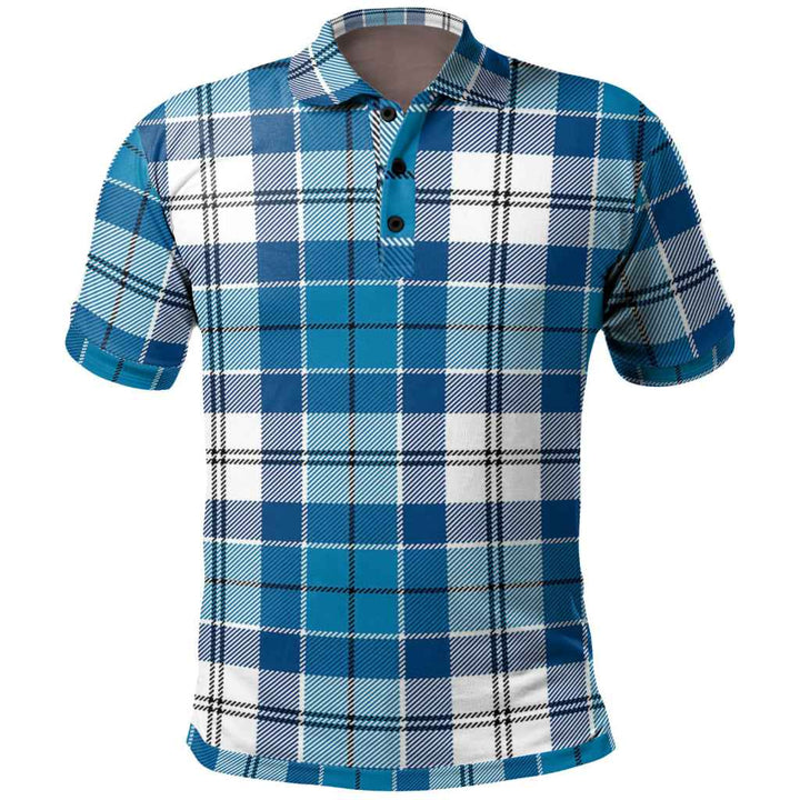 Scottish Roberton Clan Tartan Polo Shirt Front Side Tartan Plaid