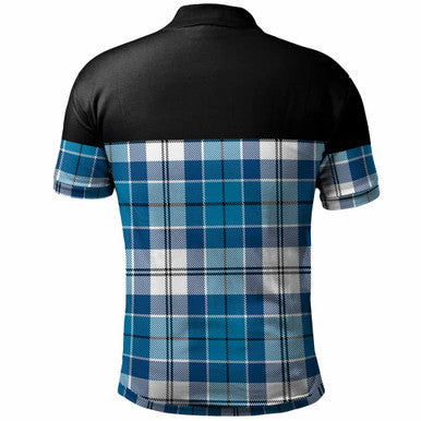 Scottish Roberton Clan Tartan Polo Shirt - Horizontal Style Back Side Tartan Plaid