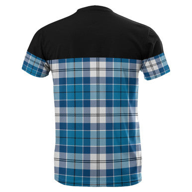Scottish Roberton Clan Tartan T-Shirt Horizontal Style Back Side Tartan Plaid