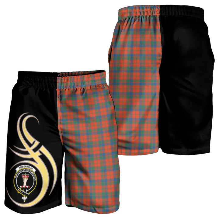 Scottish Robertson Ancient Clan Crest Tartan Believe in Me Men's Shorts