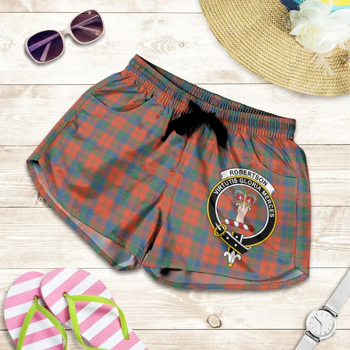 Scottish Robertson Ancient Clan Crest Tartan Women Shorts