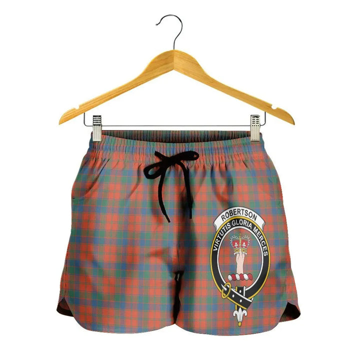 Scottish Robertson Ancient Clan Crest Tartan Women Shorts