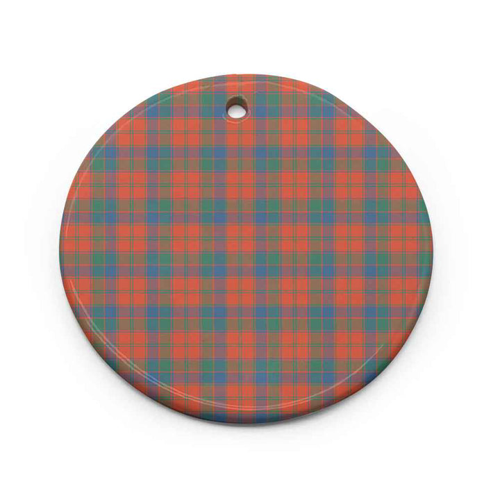 Scottish Robertson Ancient Clan Tartan Ceramic Ornament Circle Shape Tartan Plaid