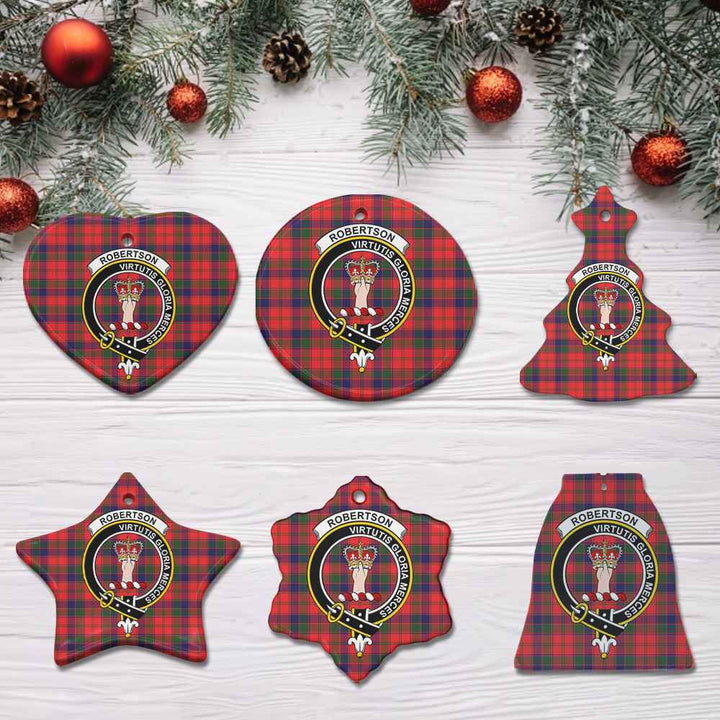 Scottish Robertson Clan Crest Tartan Ceramic Ornament All Tartan Plaid