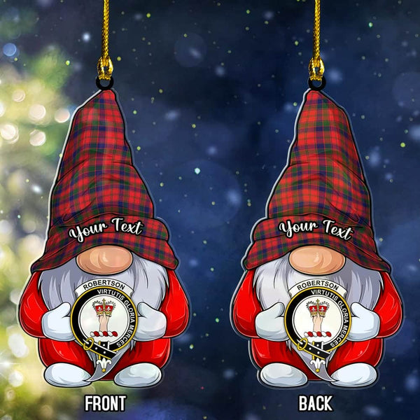 Scottish Robertson Clan Crest Tartan Christmas Gnome Ornament Custom Personalized Tartan Plaid 1