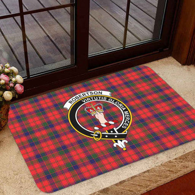 Scottish Robertson Clan Crest Tartan Door Mat Tartan Plaid 1